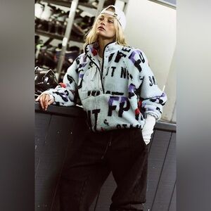 NWT Free People Hit the Slopes Printed Pullover